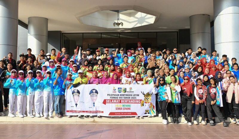 Dengan Semangat Persatuan, Lombok Timur Lepas 222 Pegiat Menuju FORNAS VIII