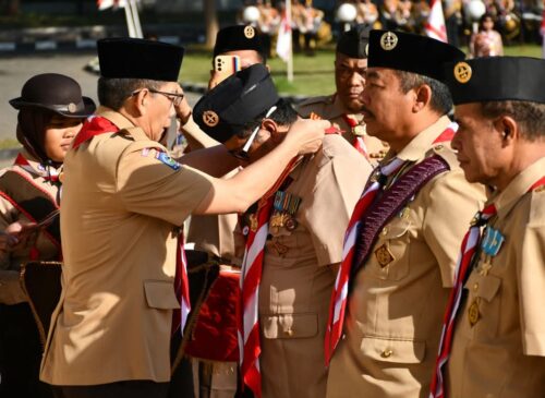Semangat Kebangsaan dan Persatuan Terasa dalam Upacara HUT Ke-64 Gerakan Pramuka di Lotim