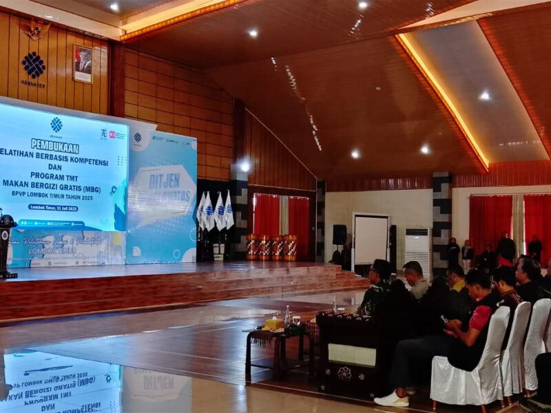 Menaker RI Resmi Buka Pelatihan Berbasis Kompetensi dan Program MBG di Lombok Timur