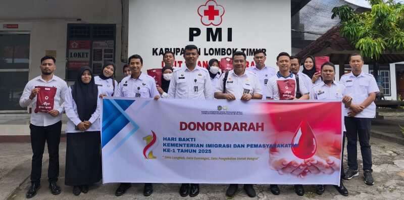 Petugas Lapas IIB Selong Gelar Donor Darah di Hari Bhakti ‎Kementerian Imigrasi dan Pemasyarakatan