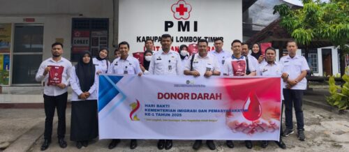 Petugas Lapas IIB Selong Gelar Donor Darah di Hari Bhakti ‎Kementerian Imigrasi dan Pemasyarakatan
