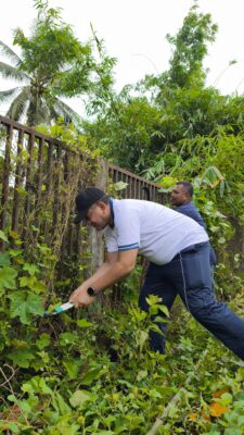 Lapas Selong Ikut Bersihkan Pasar Kuliner Jelang Pembukaan Kembali
