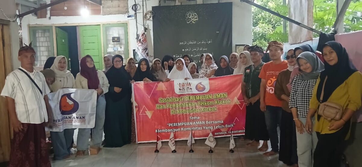 Sosalisasi PEREMPUAN AMAN dan pembentukan PHKom Krekok