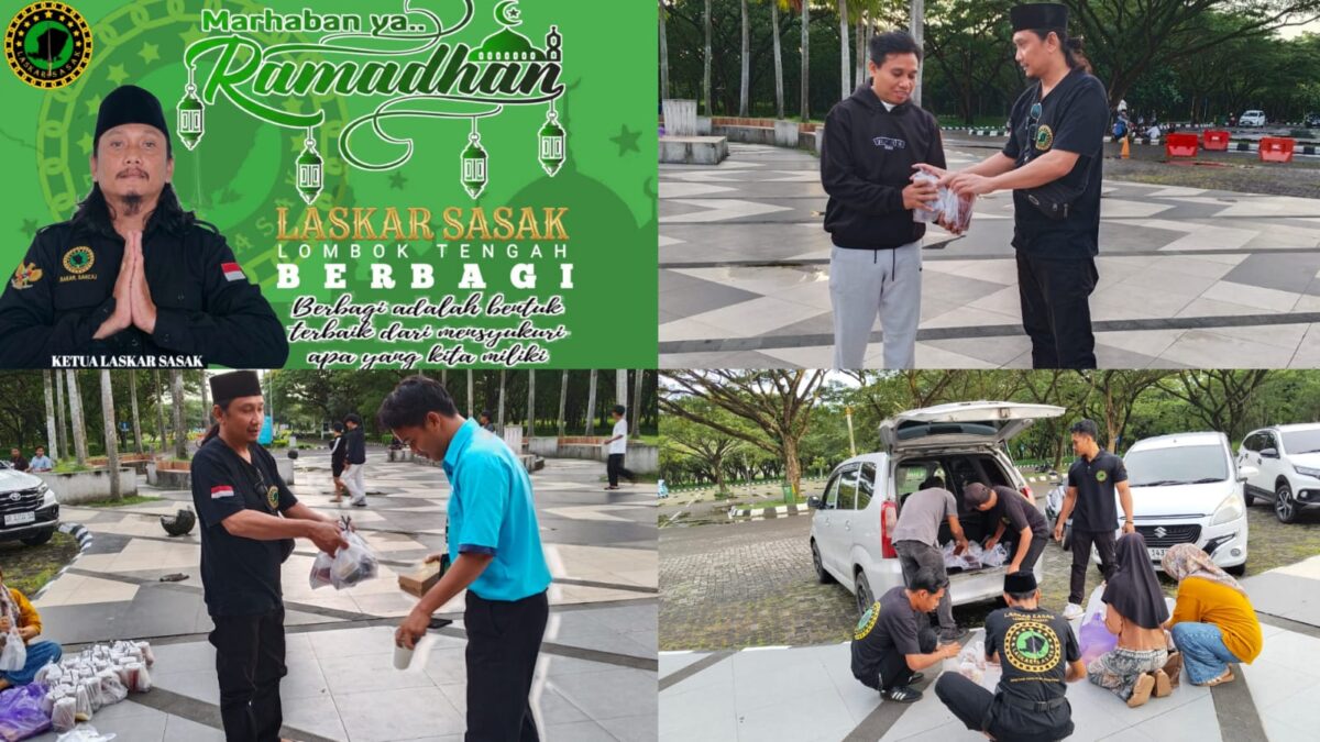 DPD Lombok Tengah Laskar Sasak Berbagi Takjil di Bandara International Lombok (BIL)