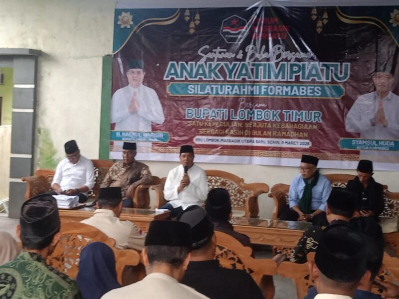 Bupati Lotim Hadiri Santunan 500 Anak Yatim oleh Formabes di Masbagik