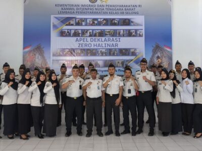 Lapas Selong Deklarasikan Zero HALINAR