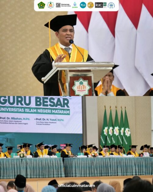 Pengukuhan Dua Guru Besar Baru UIN Mataram ke-70 dan 71, Rektor UIN Mataram Tekankan Jihad Intelektual dan Transformasi Pembelajaran