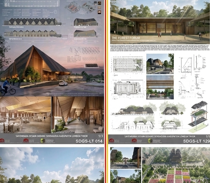 Ini Desain Gedung MICE Rp.40 Miliar Lotim Yang Terpilih Sebagai Pemenang