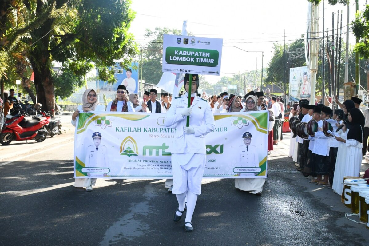 Lombok Timur Lepas Rombongan Pawai Ta’aruf MTQ NTB ke-31