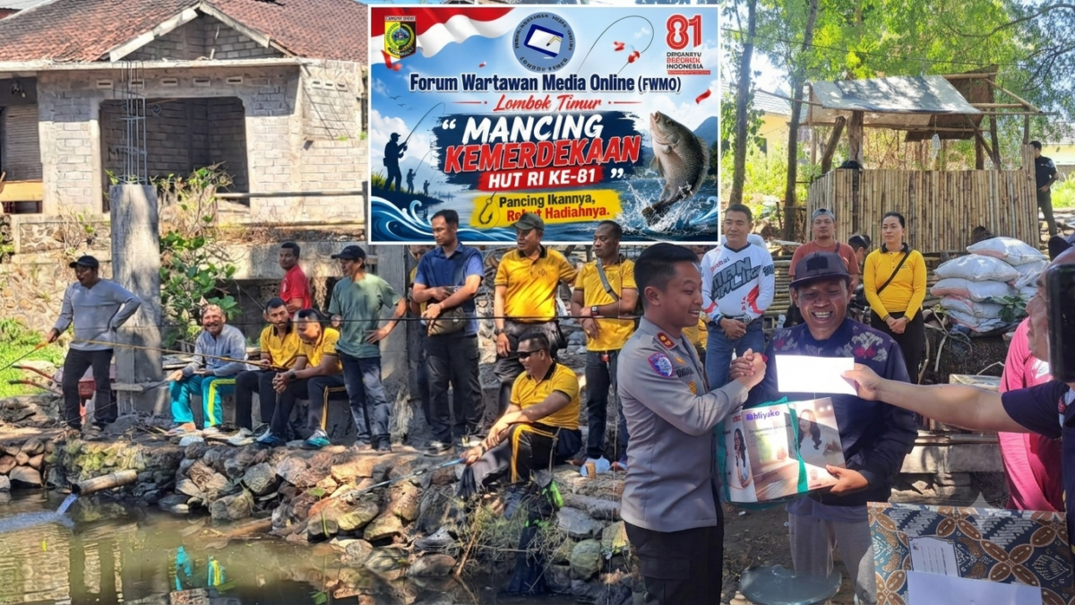 Semarak Kemerdekaan, FWMO Lotim Gelar Lomba Mancing dan Perkuat Sinergi