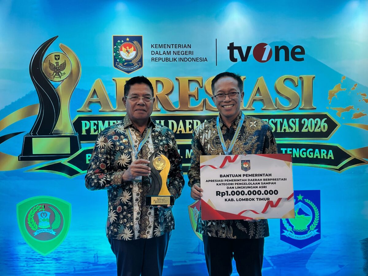 Lombok Timur Raih Juara III Pengelolaan Sampah, Dapat Insentif Fiskal Rp.1 Miliar