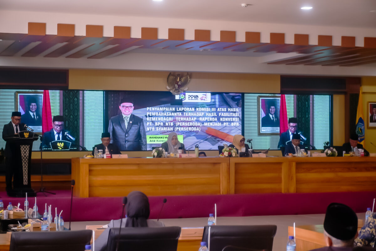 Dua Raperda Menjadi Perda Ditetapkan DPRD Provinsi NTB