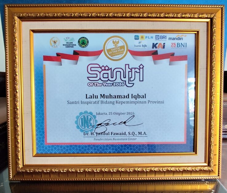 Gubernur NTB Raih Santri of The Year 2026